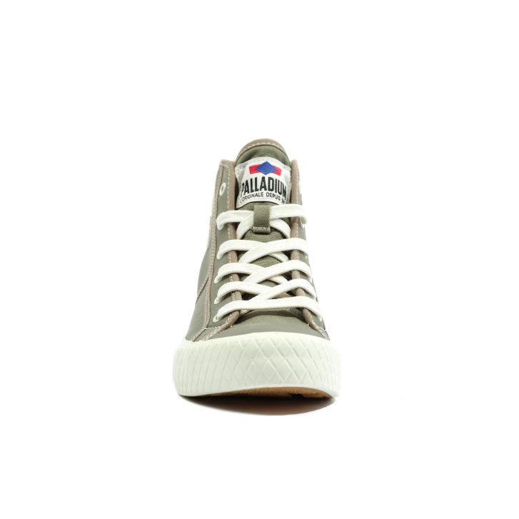 Palladium Palla Louvel High Tops Women's Sneakers Olive | UK S705-GIX